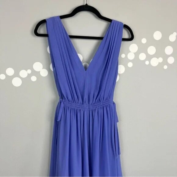 NWT Anthropologie HD in Paris Lavana V-Neck Fit & Flare Tie Waist Dress Size 6 - Picture 3 of 9